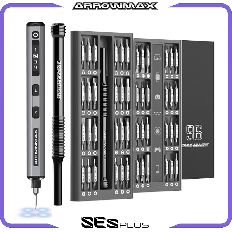 Electric Screwdriver Rechargeable Usb - ARROWMAX Juego de destornilladores eléctricos de