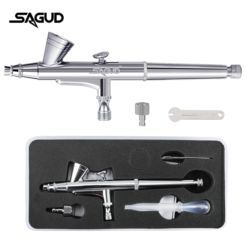Airbrush Kit With Mini Compressor - SAGUD aerógrafo modelo SD-135 0,2mm multiusos