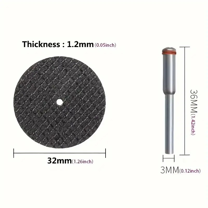 Disco de corte abrasivo de 32m - Cordless Rotary Tool Kit Accessories reseña y precio
